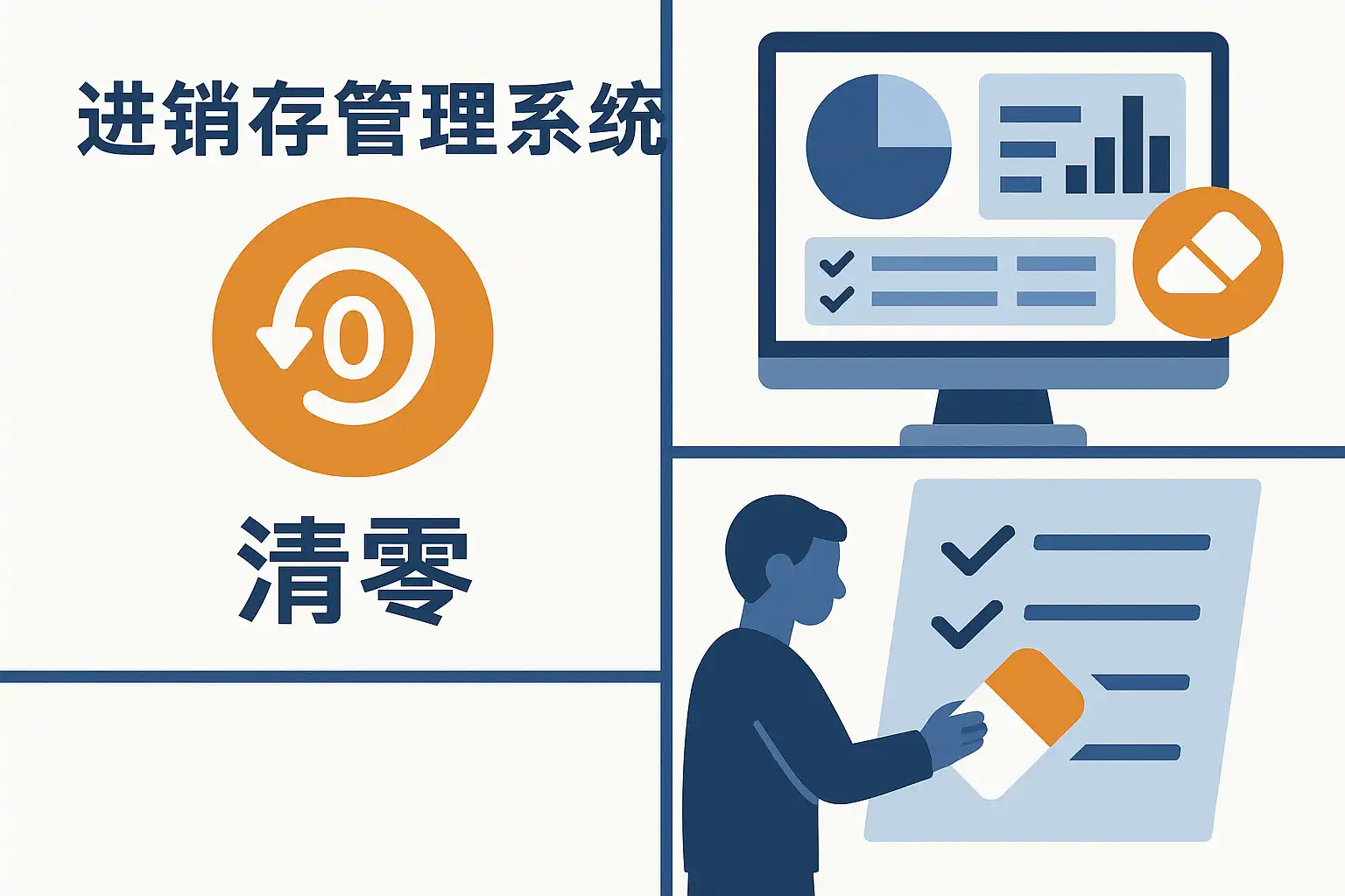 百草家具进销存专家演示库存清零正确操作步骤