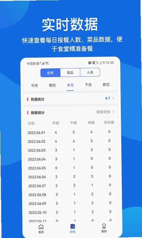 客如恋食堂报餐系统预览图