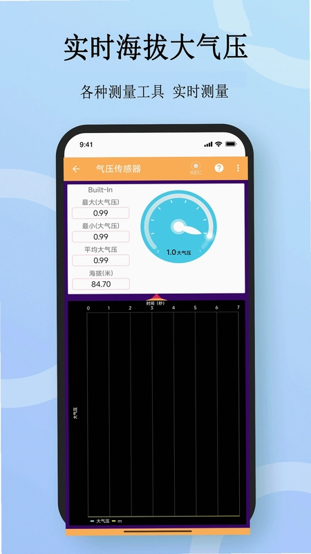 实时海拔大气压预览图