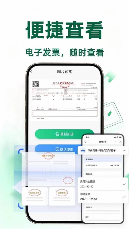 电子发票报销查验预览图