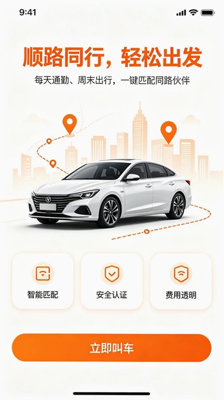 滴哈顺风车app预览图