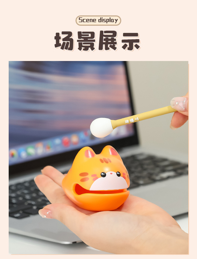木鱼解压神器实测桌面摆放敲击场景