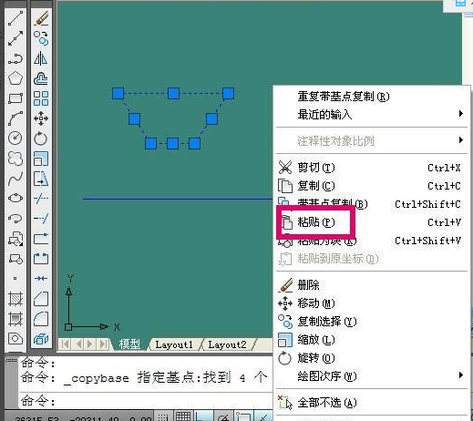 �Ƴ�CAD����ճ�����������ʾ��ͼ