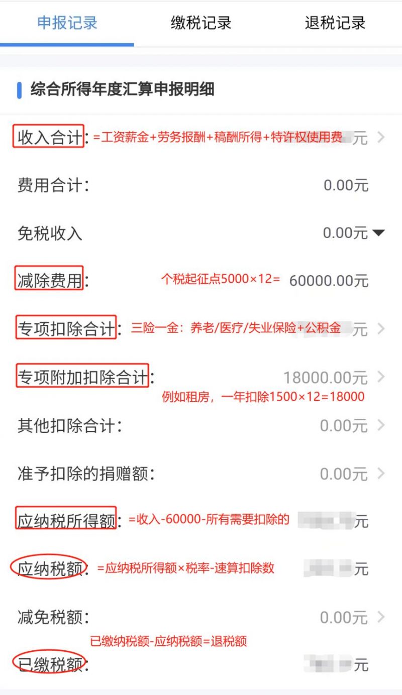 个人所得税计算器在线计算与个税APP申报区别示意