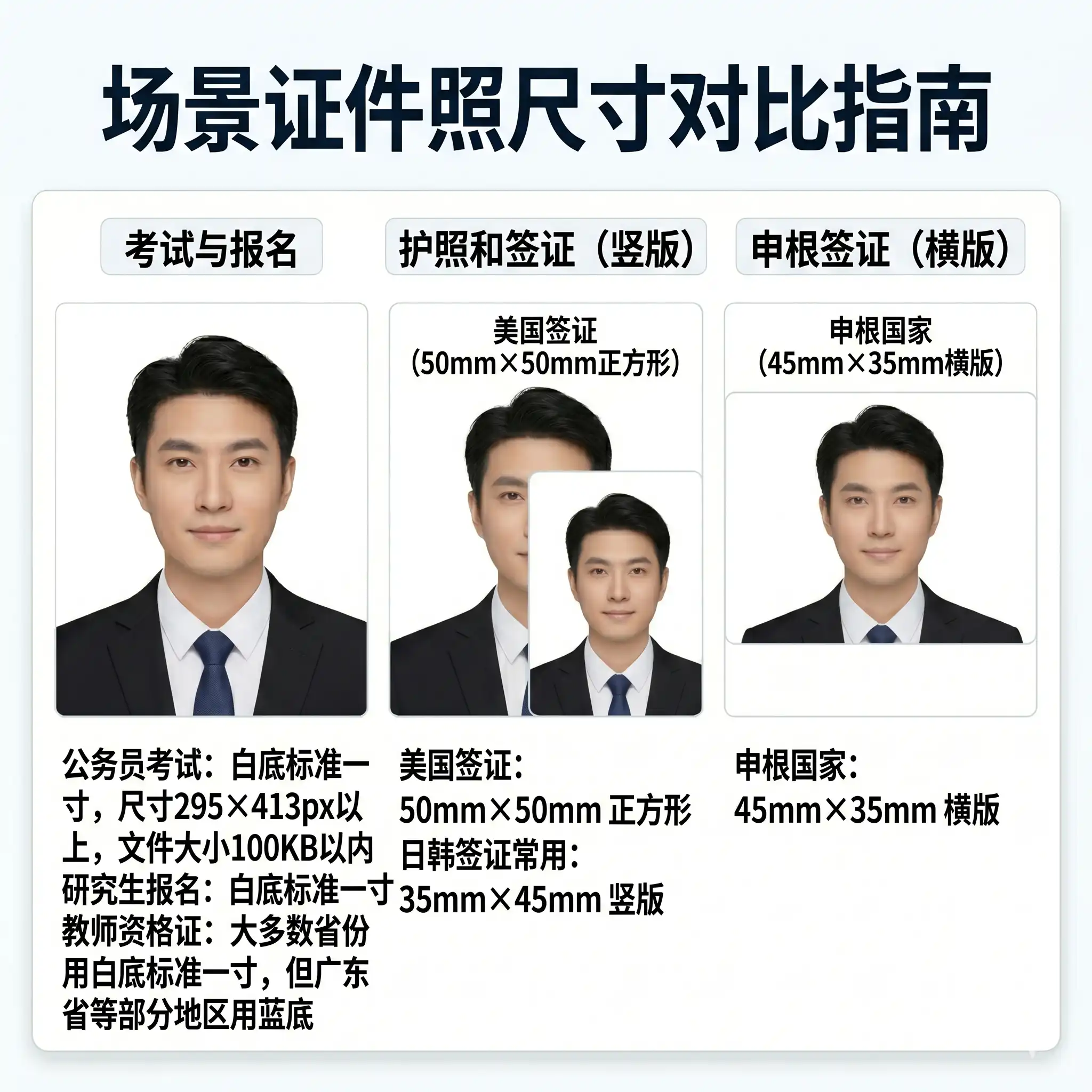 正装证件照常见问题解答配图