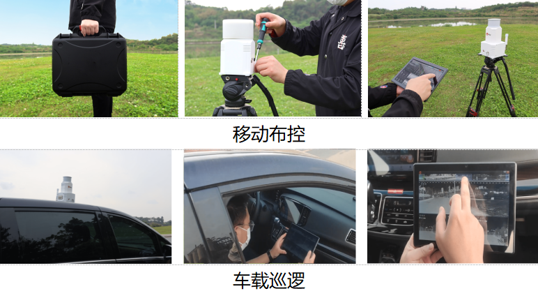 手持式电子哨兵与固定式设备对比图