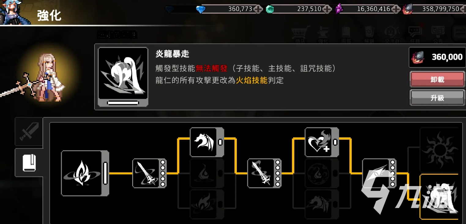 即纵骑士疾风骑士技能解锁 任务链触发点示意图