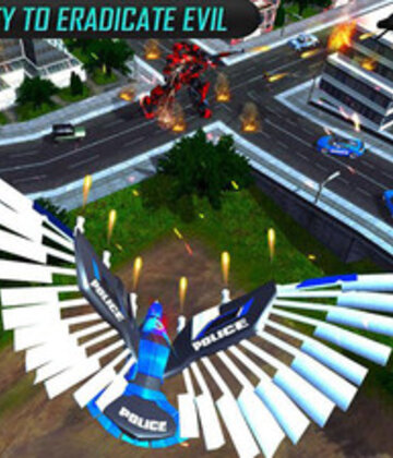 US?Police?Transform?Robot?Car?Cop?Eagle?Game警察鹰变形金刚大战截图0