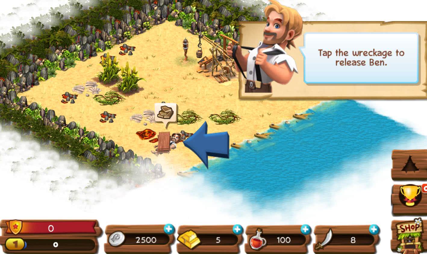 Shipwrecked: Volcano Island(ѻĵ:ɽ Shipwrecked:Volcano Island)1.0.3׿ͼ0